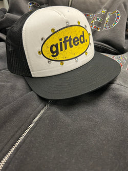 Black Gifted Yellow Cap