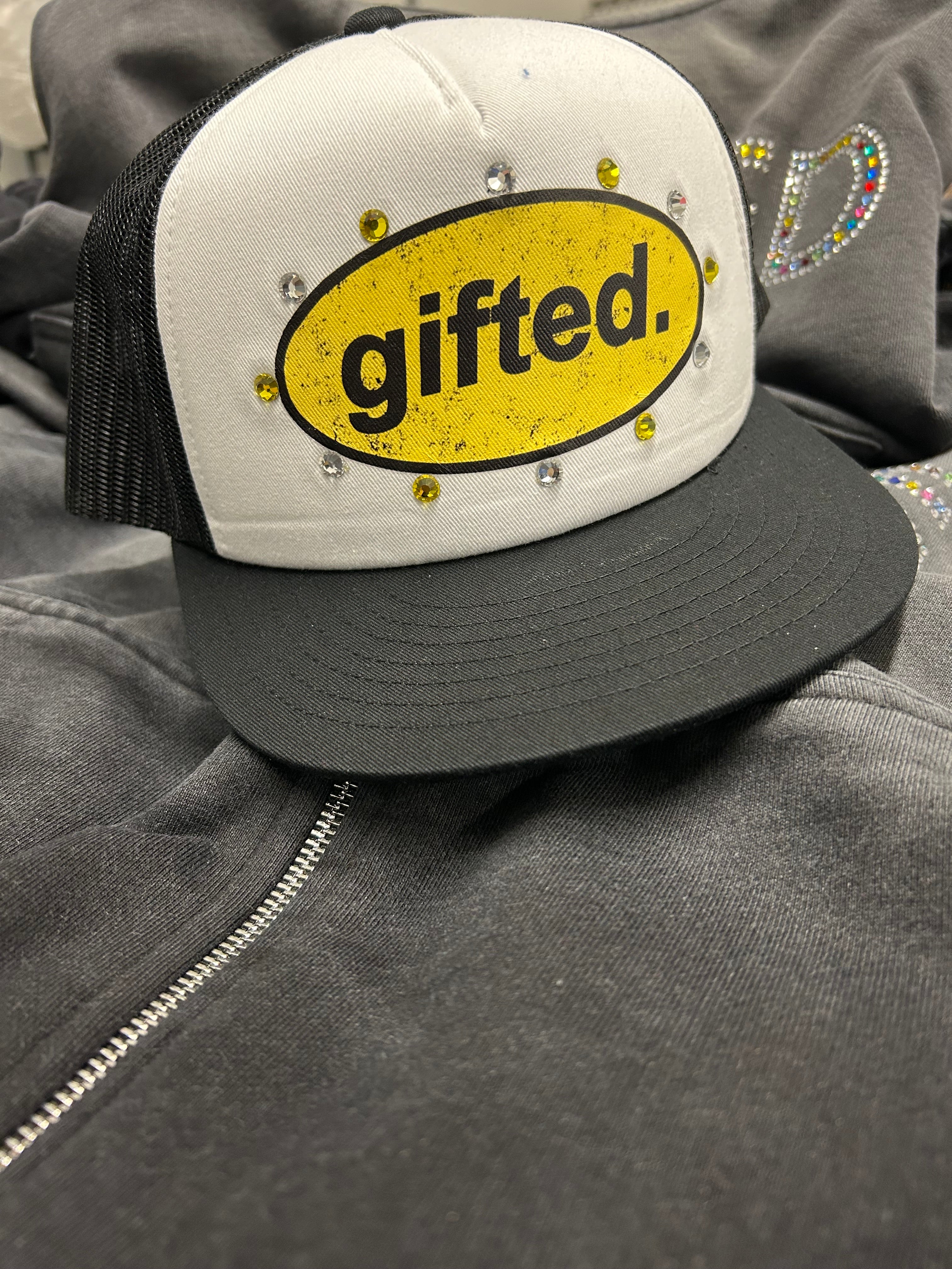 Black Gifted Yellow Cap