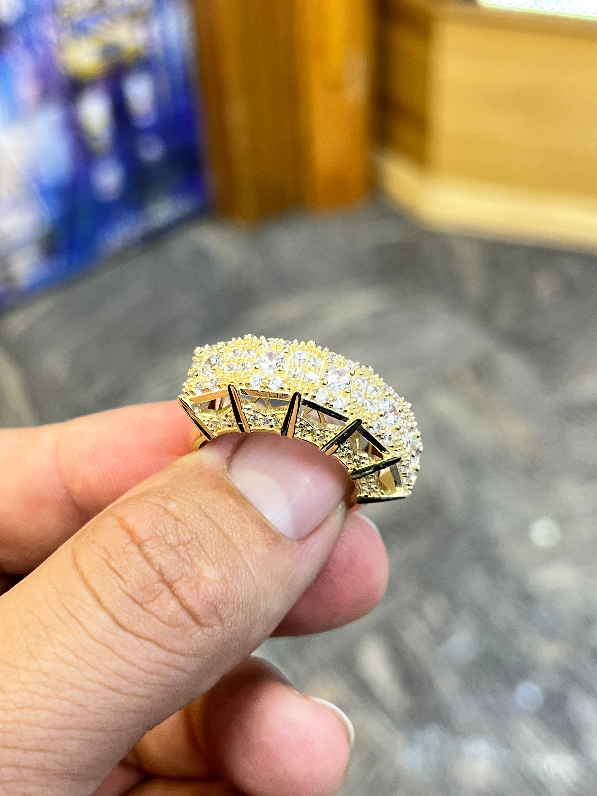 14K Men’s Ring (Medium) CZ Stones