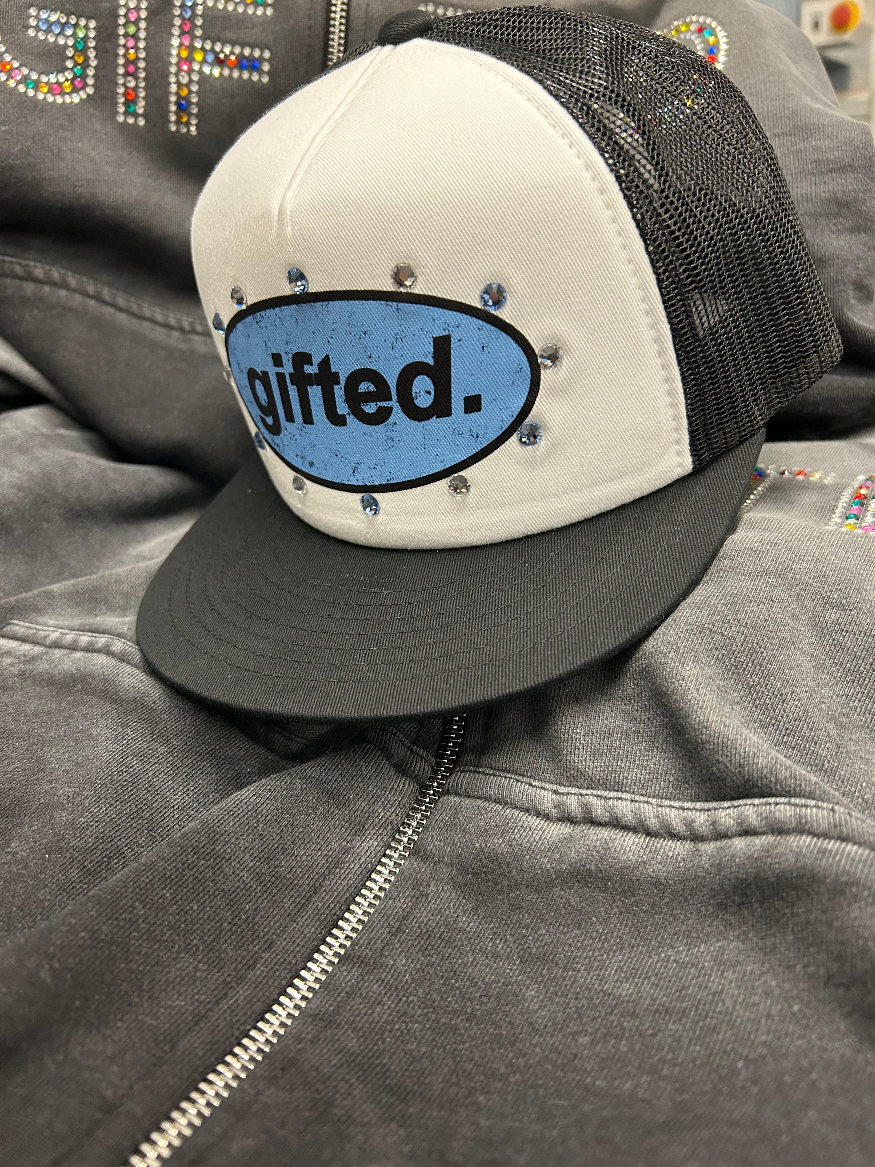 Black Gifted Blue Cap