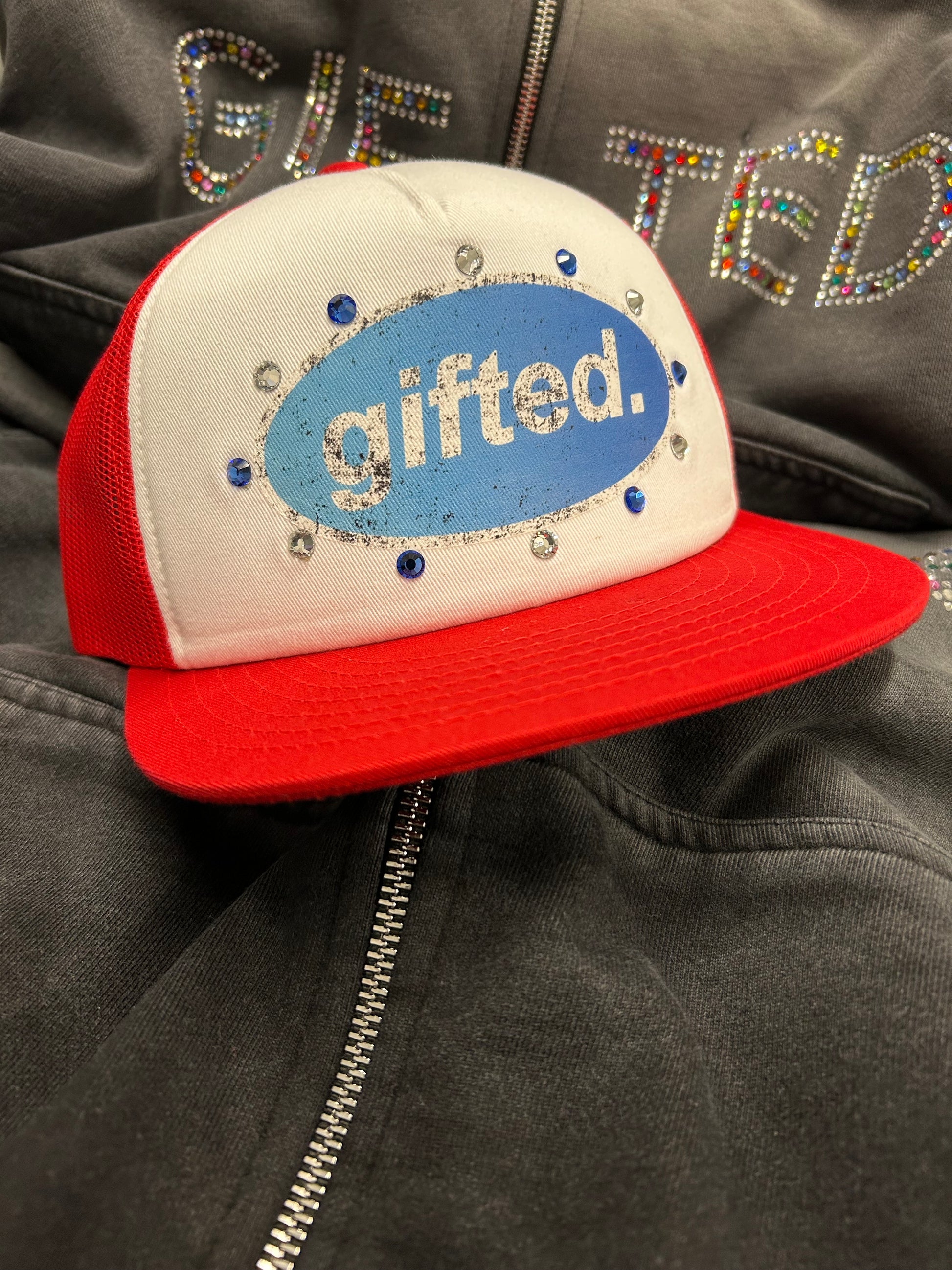 Red and Navy Blue Gifted Cap