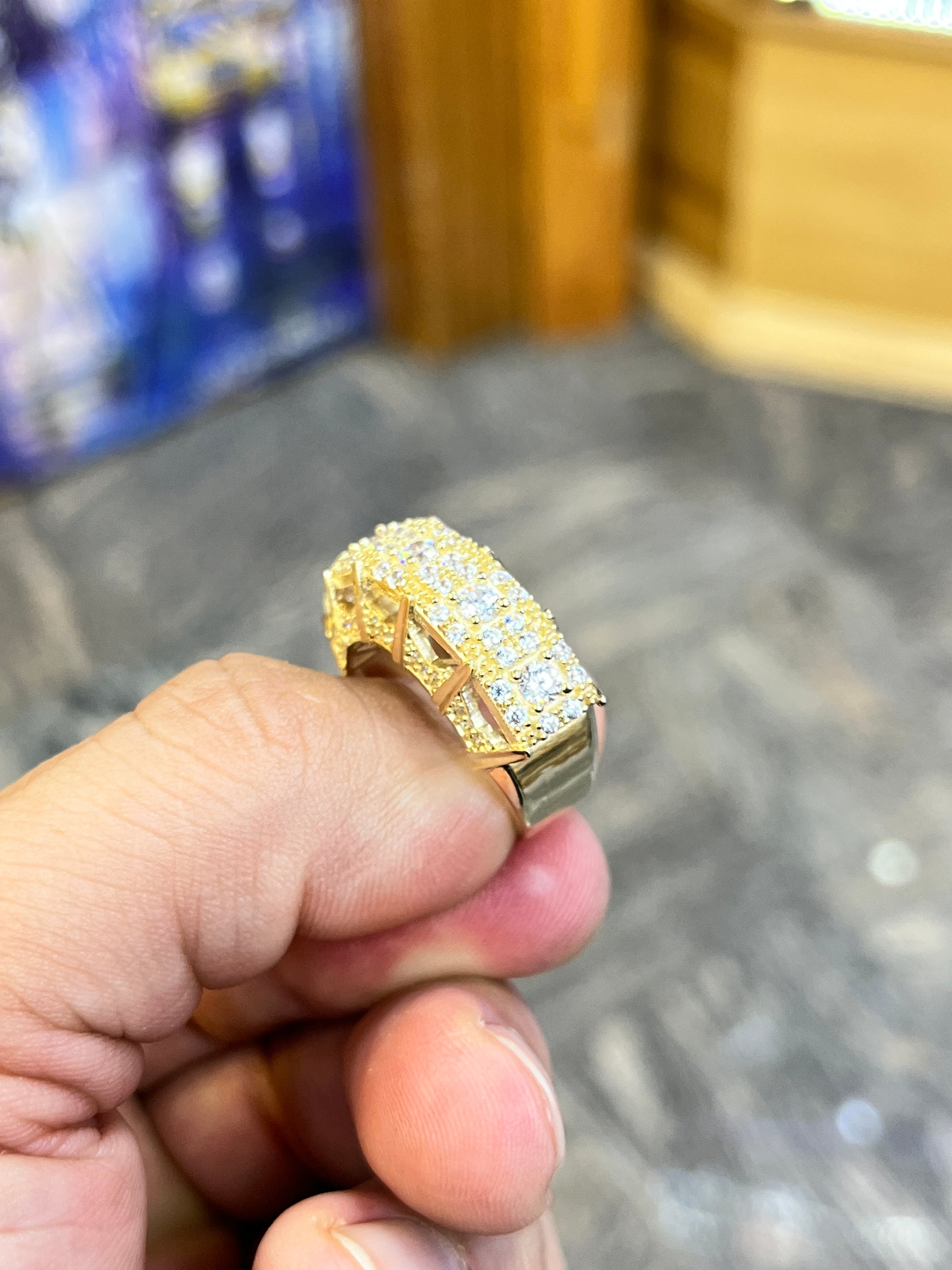 14K Men’s Ring (Medium) CZ Stones