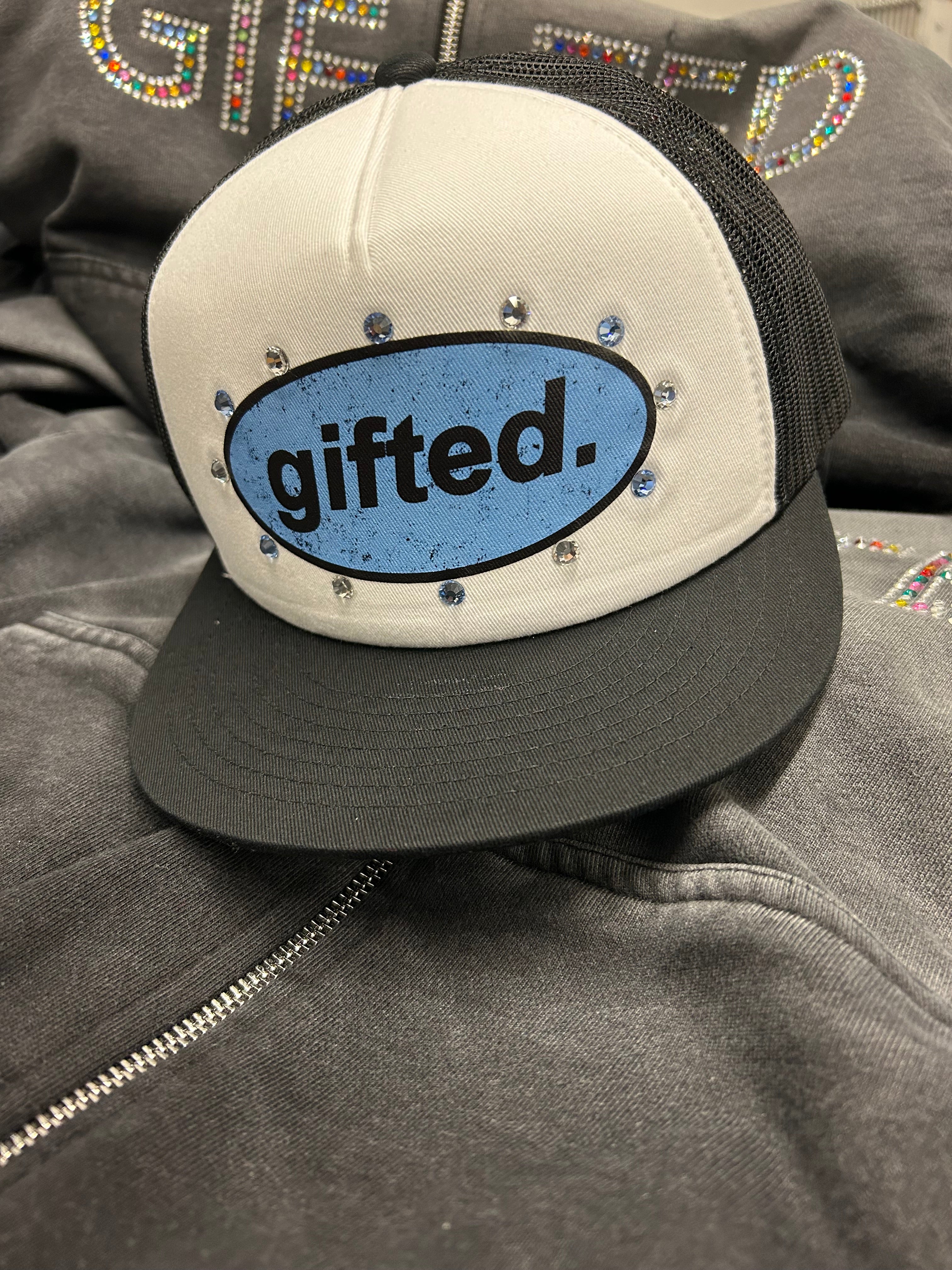 Black Gifted Blue Cap