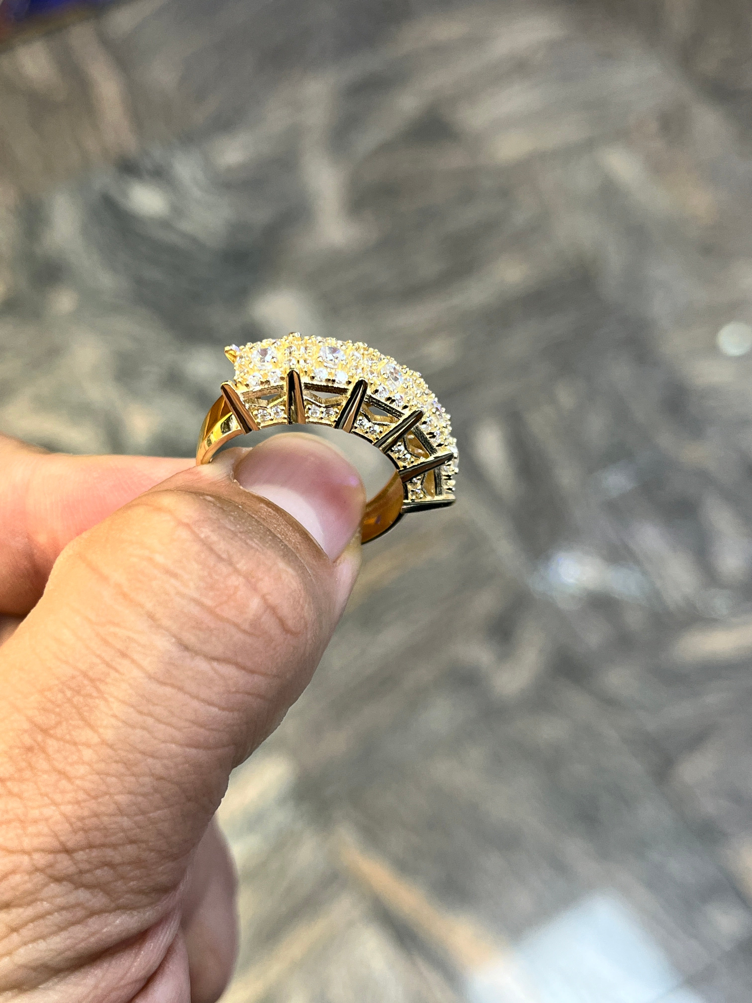 14K Men’s Ring CZ Stones