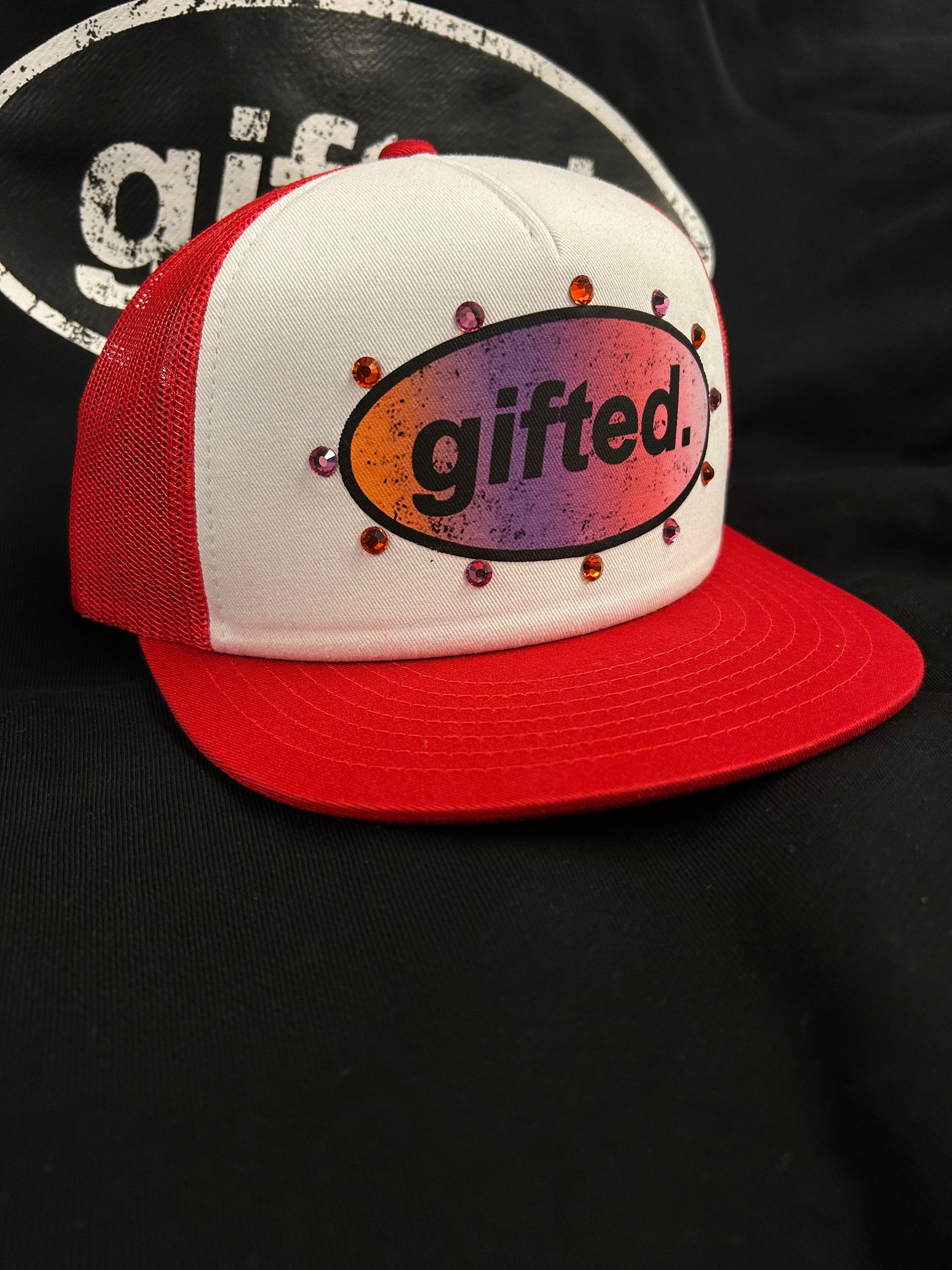 Red with Red Stones Gifted Cap